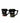 Pair Of Signed And Dated Skull Monster Mugs 5x6"