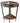 Bombay Co. Queen Anne-style corner table w/ faux drawers, 30.25" h, 22.5" w, 14.