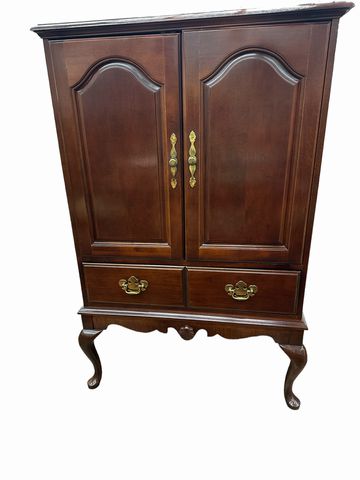 Armoire, 2-door, 1-drawer, mahoghany stain, 35x22x55