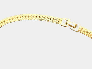 1980s Monet goldtone herringbone necklace