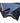 Navy blue microfiber tablecloth w/ grosgrain ribbon border, 61" x 61"