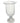 Polish glass pedestal hurricane vase, 17.25" h, 9.5" diam.