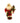 Santa Claus Figurine w/Red Suit Holding Small Holiday Tree 20x10"
