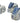 Set of 3 blue/white Asian handpainted rabbit ceramic trinket boxes, 2 @ 4.75" h,
