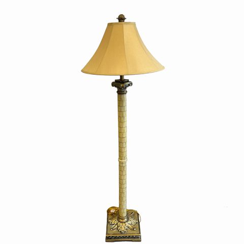 Faux Bone Inlay Floor Lamp 63 H