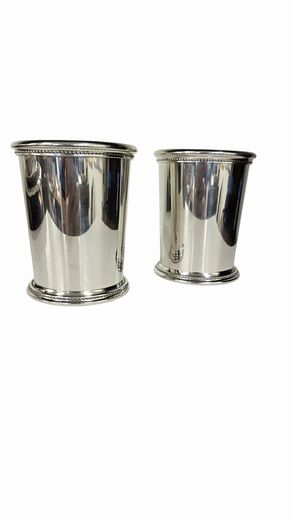 Pair Pewter Derby/Moscow Mule Cups 4"H