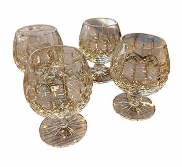 Set of 4 Waterford "Lismore" snifters, 4.5" h