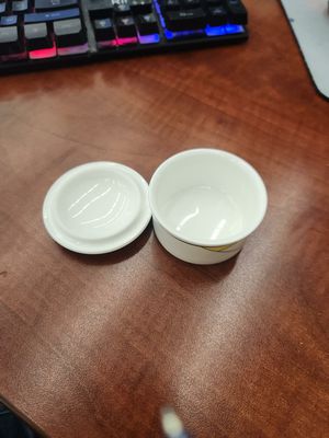 Villeroy & Boch Trio Porcelain Trinket Box, 2 1/2" Round x 1 1/2"H