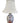 Ginger Jar Lamp White with Blue+Orange Floral 24.5"h x 8"dx 17"shade