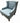 Pair Blue Fabric Upholstered Armchairs