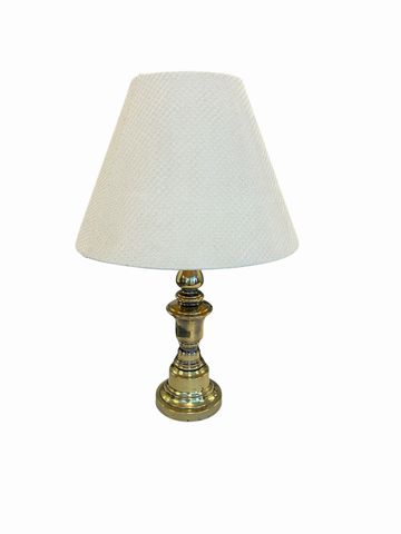 Pair Of MCM Brass Candlestick Table Lamps 29x16"
