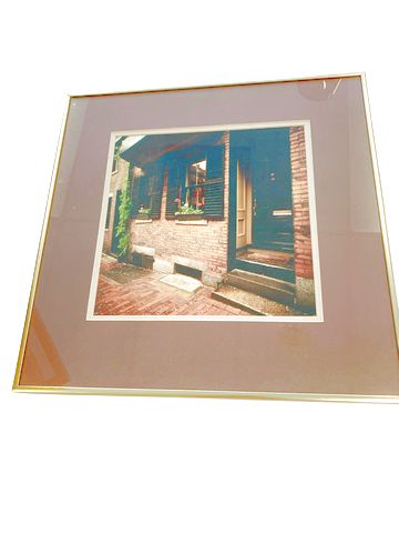 Framed Photo Of Beacon Hill Boston 17" x 17"