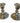 Pair of Amston sterling weighted candleholders, 4" h