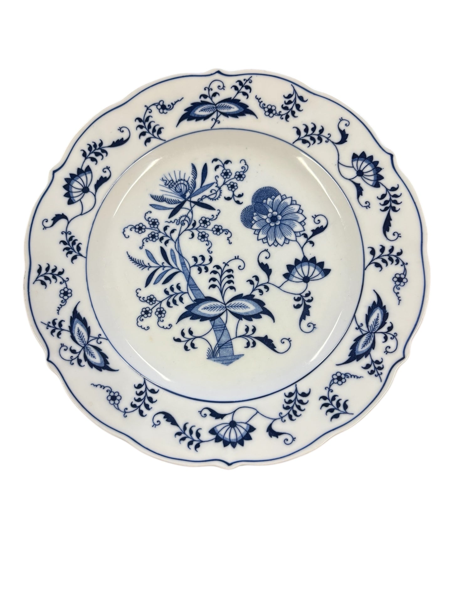 Set of 6 Blue Danube porcelain dinner plates, 10" diam.