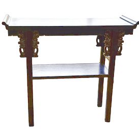 Bombay Co. Dark Wood Alter Table/Sofa Table 35" x 41"