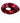 Modern red metallic glass decor item, 9x3.25x6