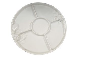 Italy Handmade Appetizer Sectioned Platter 14"Rnd