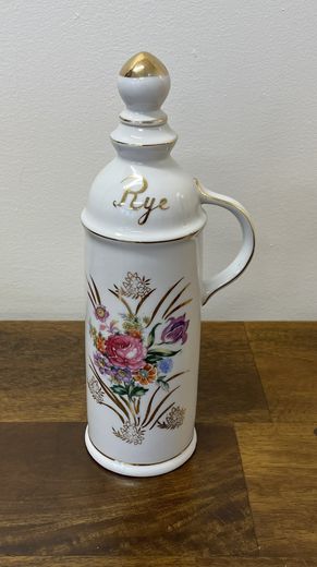 White ceramic "Rye" decanter, 10.5"