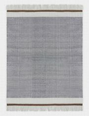 RORY rug, flatweave, blue/brown stripe, 9'x12'