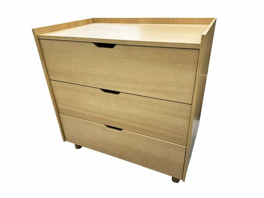 PROSPECT 3 drawer dresser, oak, 32.5" W x 20" D x 32" H