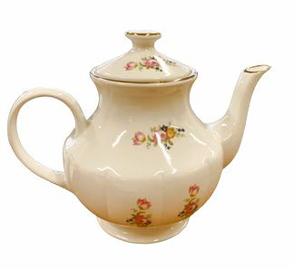 Vintage Arthur Wood porcelain floral teapot from England, 6.75"