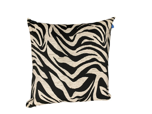 Single Black & White Zebra Pillow 19"x19"