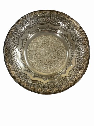 Decorative glass bowl, gold, 16"D