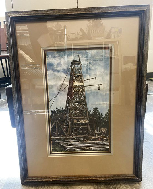 Oil Tower by Greg Burns, 1972 (21.5x16")