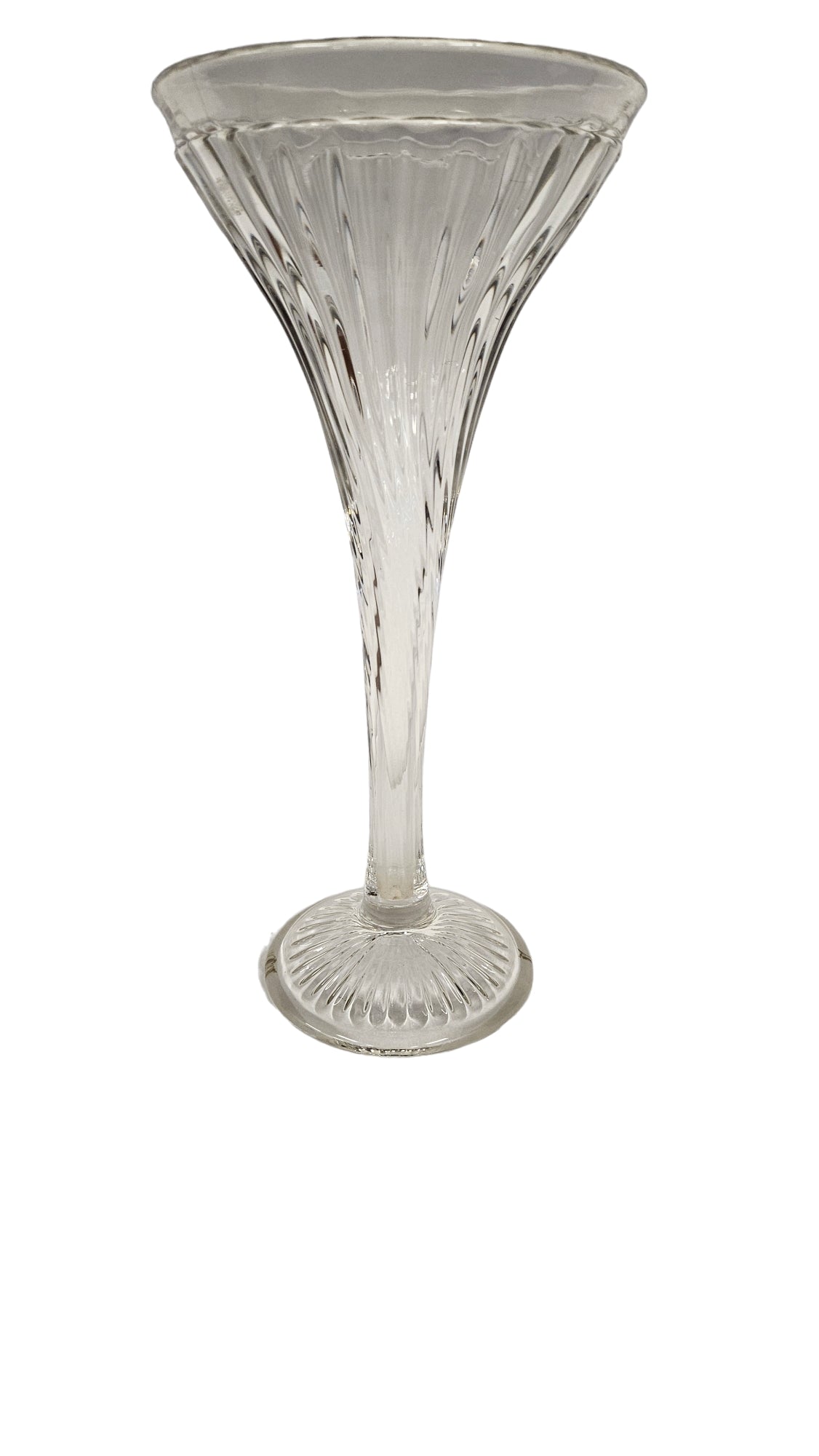 Antique Flute Shaped 12'H Glass Vase