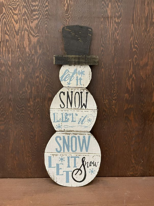 "Let It Snow" cut out sign, 22"H
