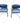 PAIR - MCM blue & chrome chairs
