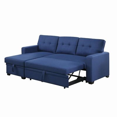 *NEW* Sleeper sofa sectional, blue, 83' x53"x35"H