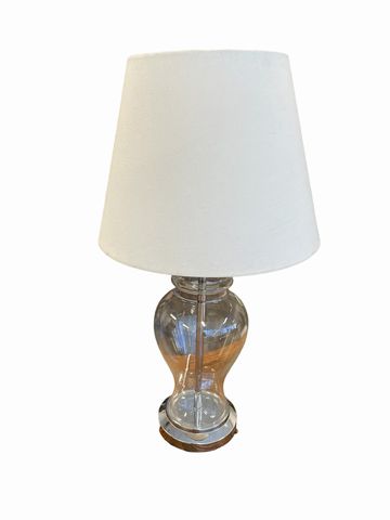 Ginger jar clear glass table lamp,29.25"H