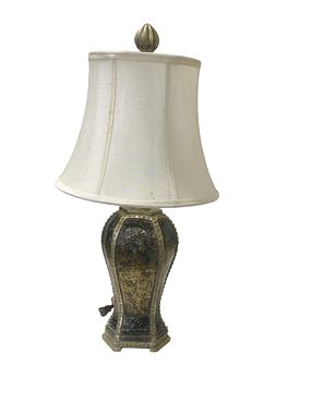 Table Lamp Traditional  Metalic Hobnail Finish 26"H