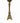 Candleholder, metallic gold painted, 17.5"H